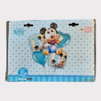1 - ojo gimtadienio balionų rinkinys Mickey Mouse 1 - ojo gimtadienio balionų rinkinys Mickey Mouse