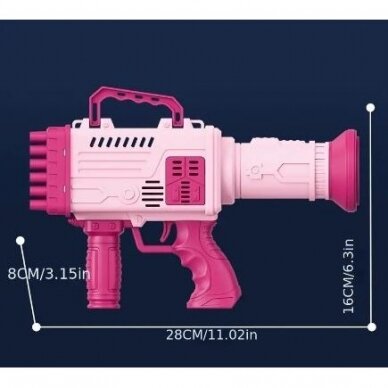 38 skylučių burbulų šautuvas Bazooka 5