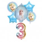 3 - ojo gimtadienio Frozen Elza balionų rinkinys