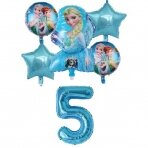 5 - ojo gimtadienio Frozen Elza balionų rinkinys