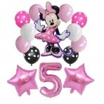 5 - ojo gimtadienio Minnie Mouse balionų rinkinys