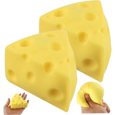 Antistresinis minkomas žaislas Squishy sūris Cheese Antistresinis minkomas žaislas Squishy sūris Cheese