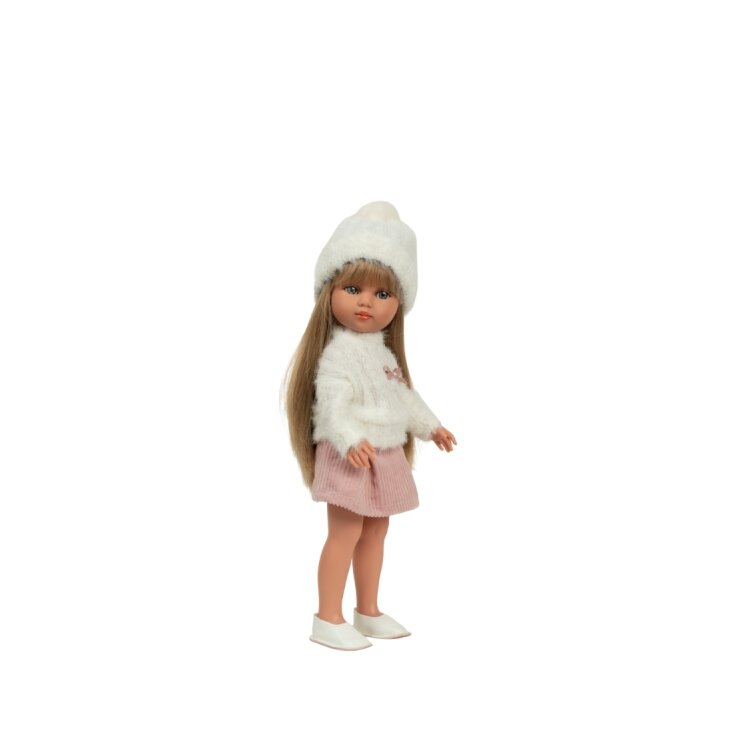 Arias lėlė mergaitė Carlota pūkuotu megztiniu, 36 cm 1