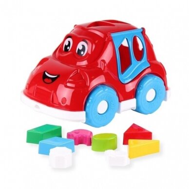 Automobilis - kaladėlių rūšiuoklė 1 Automobilis - kaladėlių rūšiuoklė 1