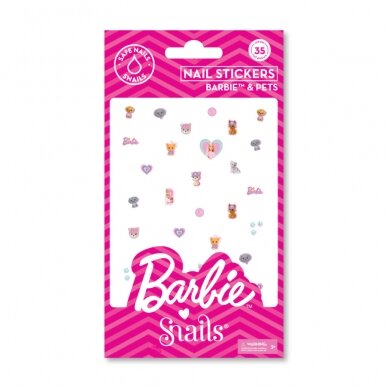 Barbie Snails nagų lipdukai, Barbie™ and Pets Barbie Snails nagų lipdukai, Barbie™ and Pets