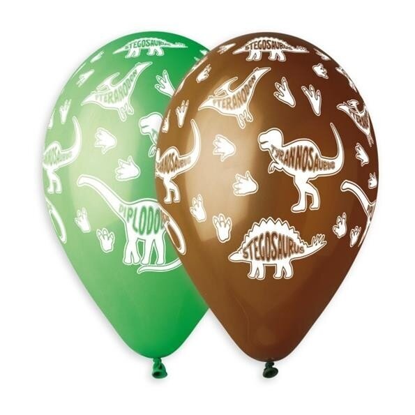 Balionai "Dinozaurai-Stregozaurai" (5 vnt./30 cm) Balionai "Dinozaurai-Stregozaurai" (5 vnt./30 cm)