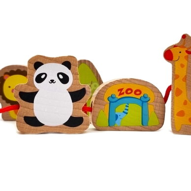 CLASSIC WORLD Medinės suveriamos kaladėlės ZOO 13 vnt. 4