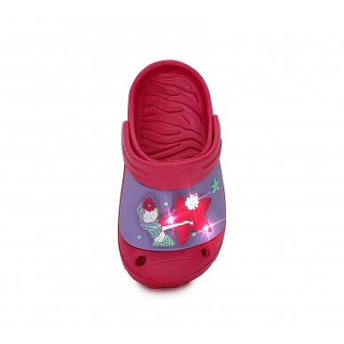 D.D.Step rožinės LED klumpės 26-31 d. J090-41385CM 1 D.D.Step rožinės LED klumpės 26-31 d. J090-41385CM 1