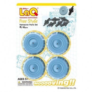 Didelių ratų rinkinys LaQ „Hamacron Parts Kit” Didelių ratų rinkinys LaQ „Hamacron Parts Kit”