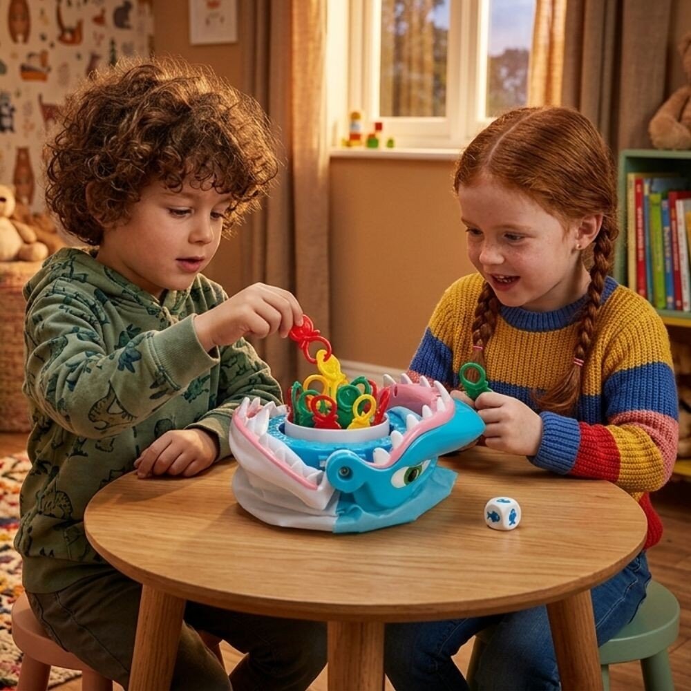 WOOPIE Arkadinis žaidimas ŽVEJYBA Alkanas ryklys KANDŽIOJA DIY 1