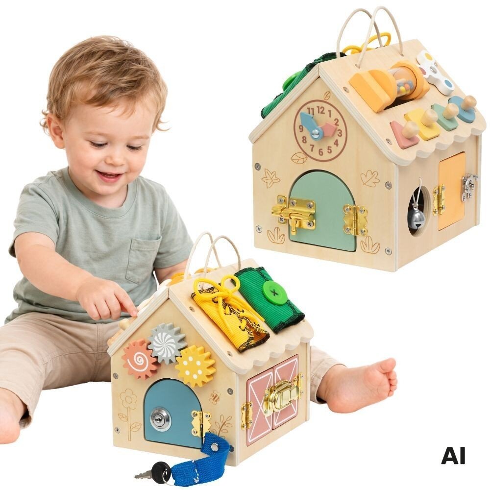TOOKY TOY Medinis manipuliacinis namelis TOOKY TOY Medinis manipuliacinis namelis