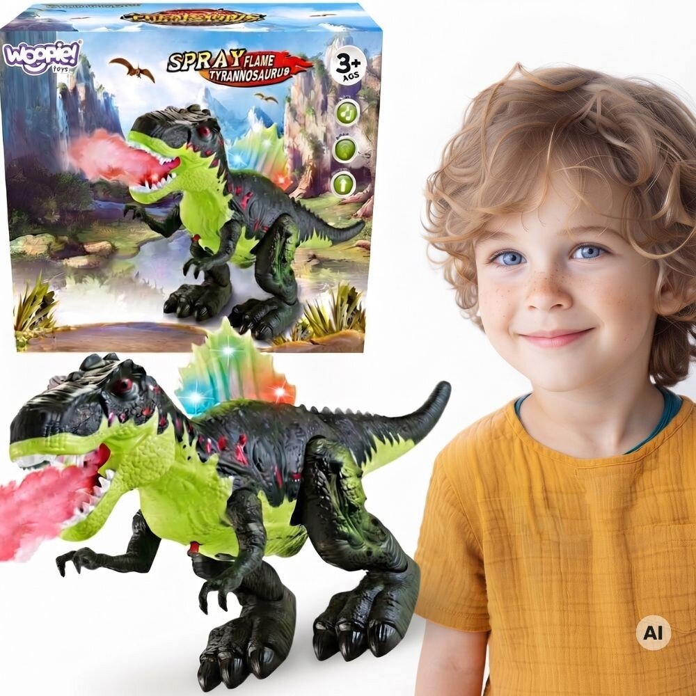 WOOPIE Vaikštantis tiranozauro reksas dinozauras su šviesos ir garso efektais WOOPIE Vaikštantis tiranozauro reksas dinozauras su šviesos ir garso efektais