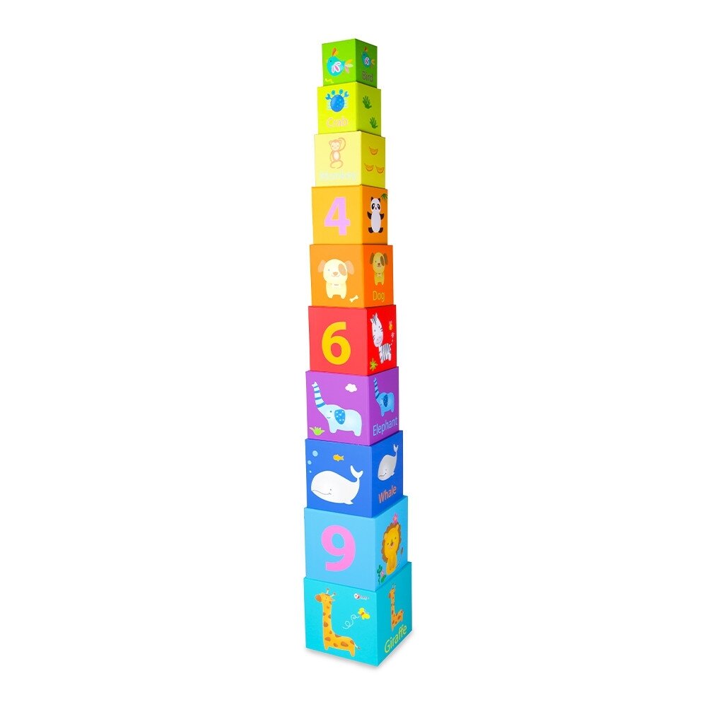 CLASSIC WORLD stebuklinga dėžutė kaladėlių dėlionė bokštas edukacinis žaislas 3