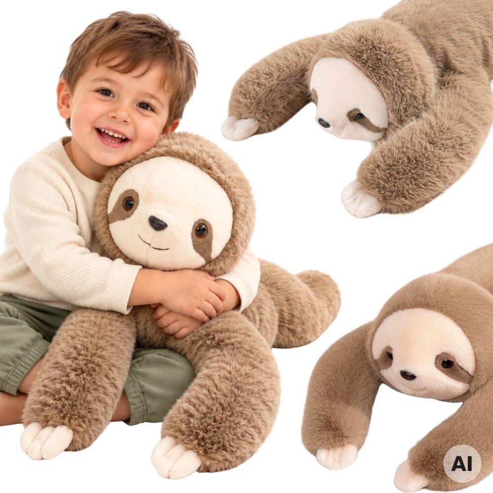 WOOPIE tinginio sensorinis sveriamas pliušinis žaislas 1 kg WOOPIE tinginio sensorinis sveriamas pliušinis žaislas 1 kg