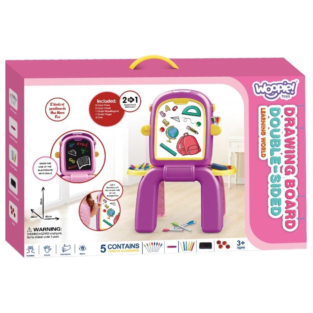 WOOPIE 2-in-1 dvipusė piešimo lenta 9