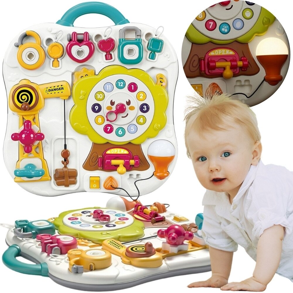 WOOPIE Montessori manipuliacinė sensorinė interaktyvi lenta mažyliams WOOPIE Montessori manipuliacinė sensorinė interaktyvi lenta mažyliams