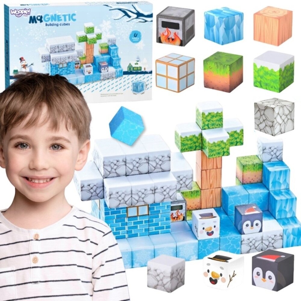 WOOPIE Magnetiniai konstravimo blokeliai Winter World of Blocks
