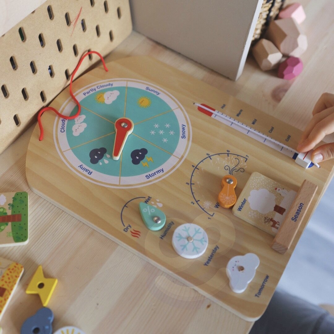 Tooky Toy edukacinė Montessori dėžutė – dėlionė, skaitliukai ir orų lenta 6 in 1, skirta vaikams nuo 3 metų 8