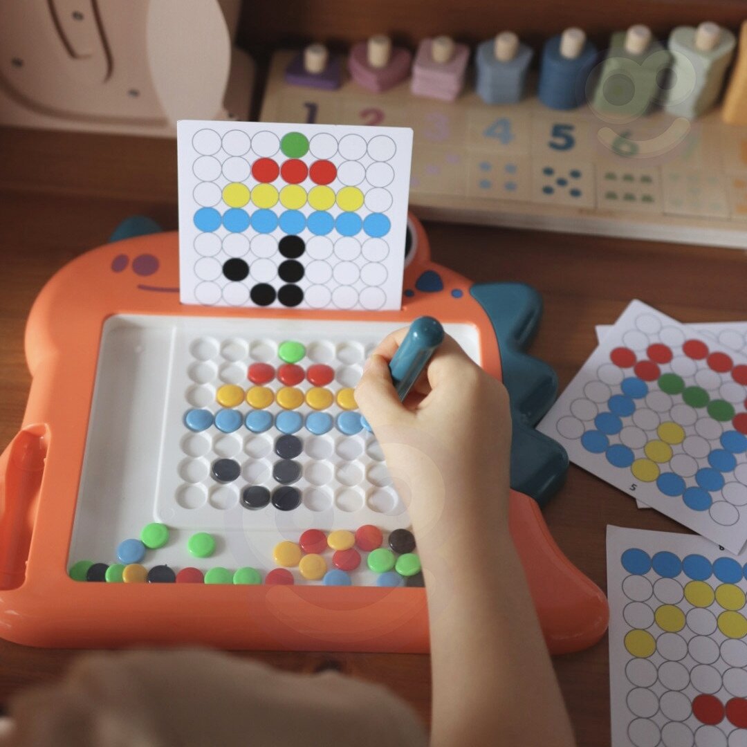 WOOPIE magnetinė lenta vaikams Montessori MagPad Dinozauras 5 WOOPIE magnetinė lenta vaikams Montessori MagPad Dinozauras 5
