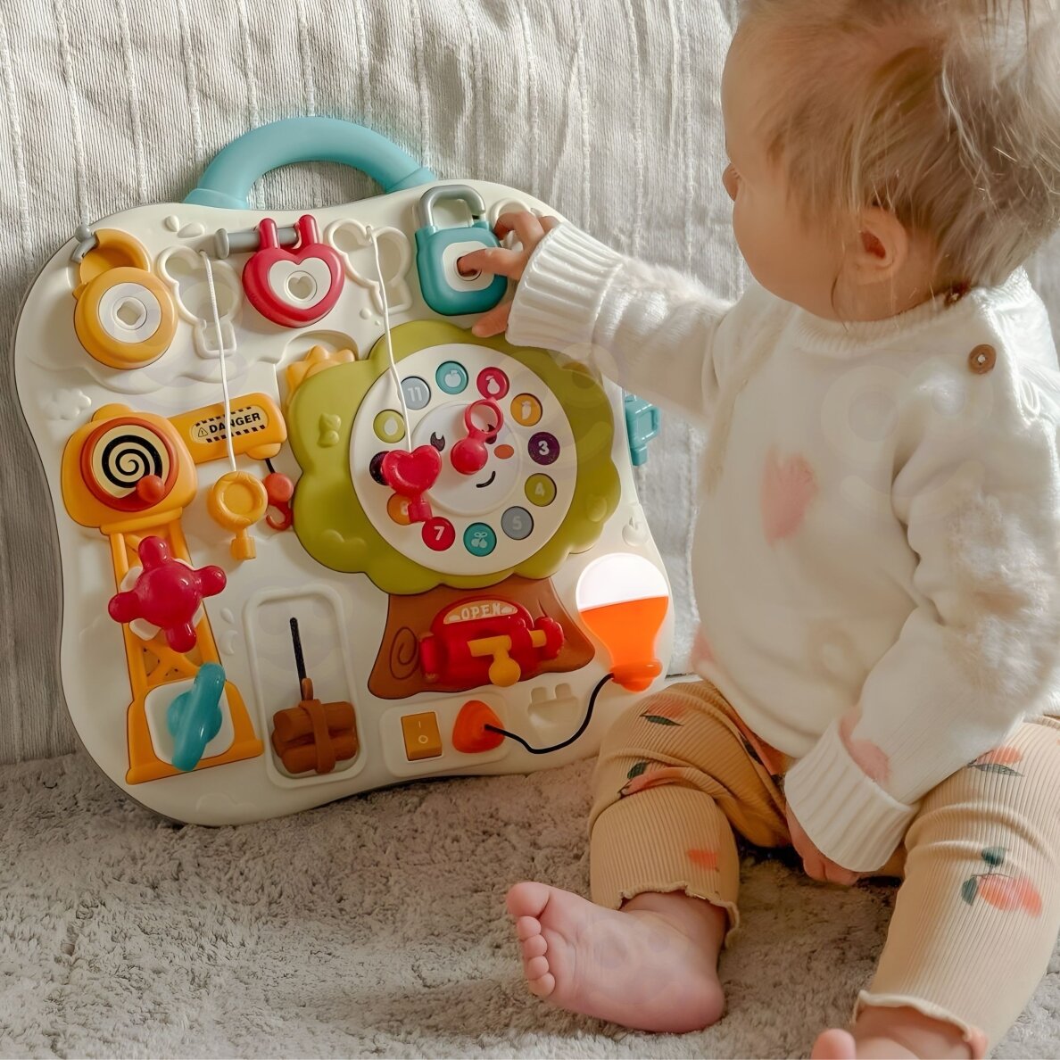 WOOPIE Montessori manipuliacinė sensorinė interaktyvi lenta mažyliams 2