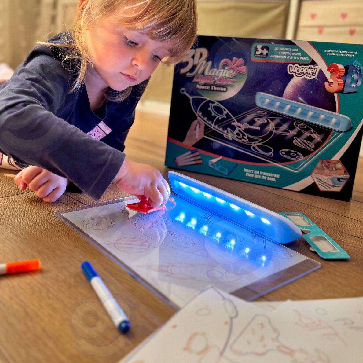 WOOPIE stebuklinga 3D LED piešimo lenta 1 WOOPIE stebuklinga 3D LED piešimo lenta 1