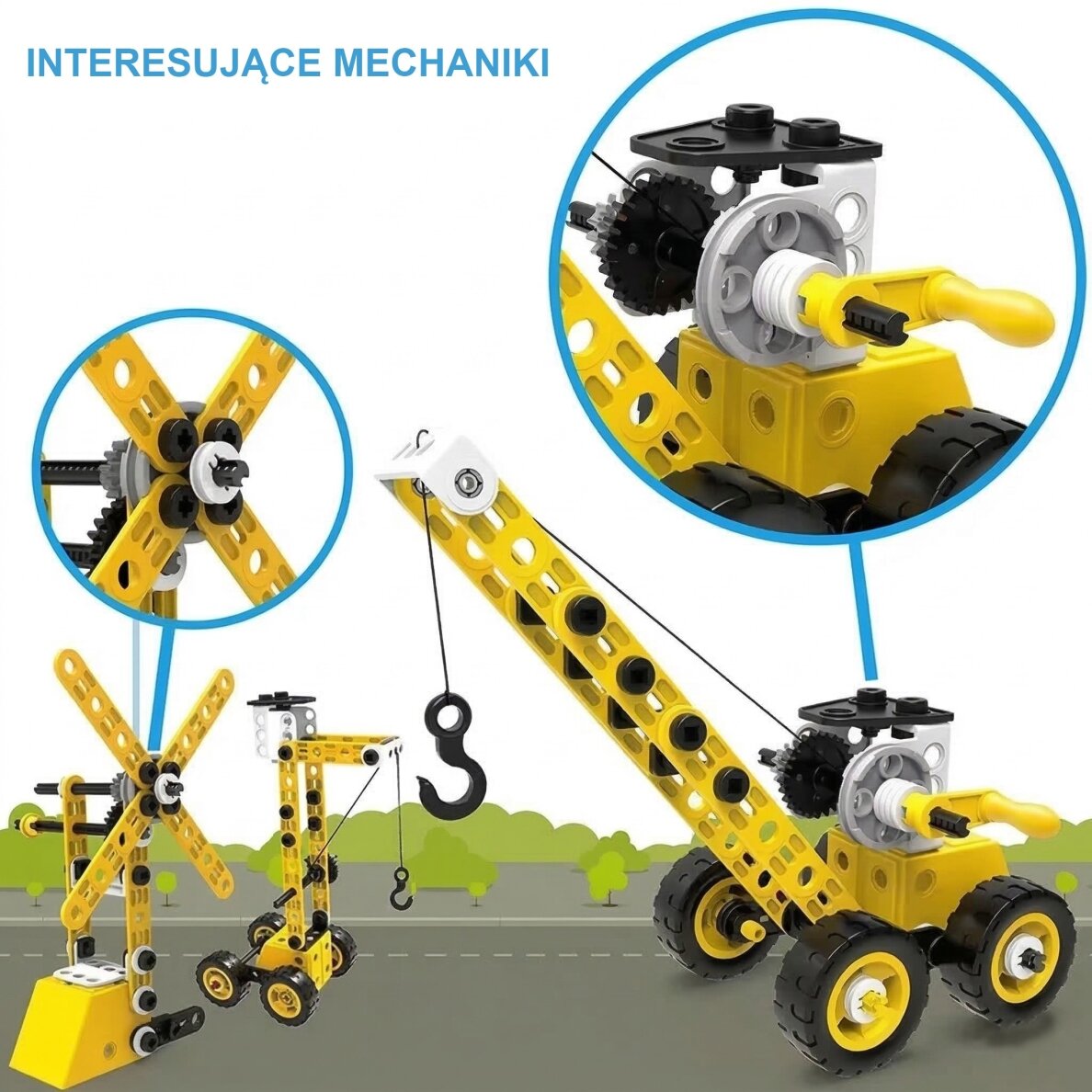 WOOPIE Transporto priemonės 8-in-1 konstruktorius STEAM kaladėlės 7