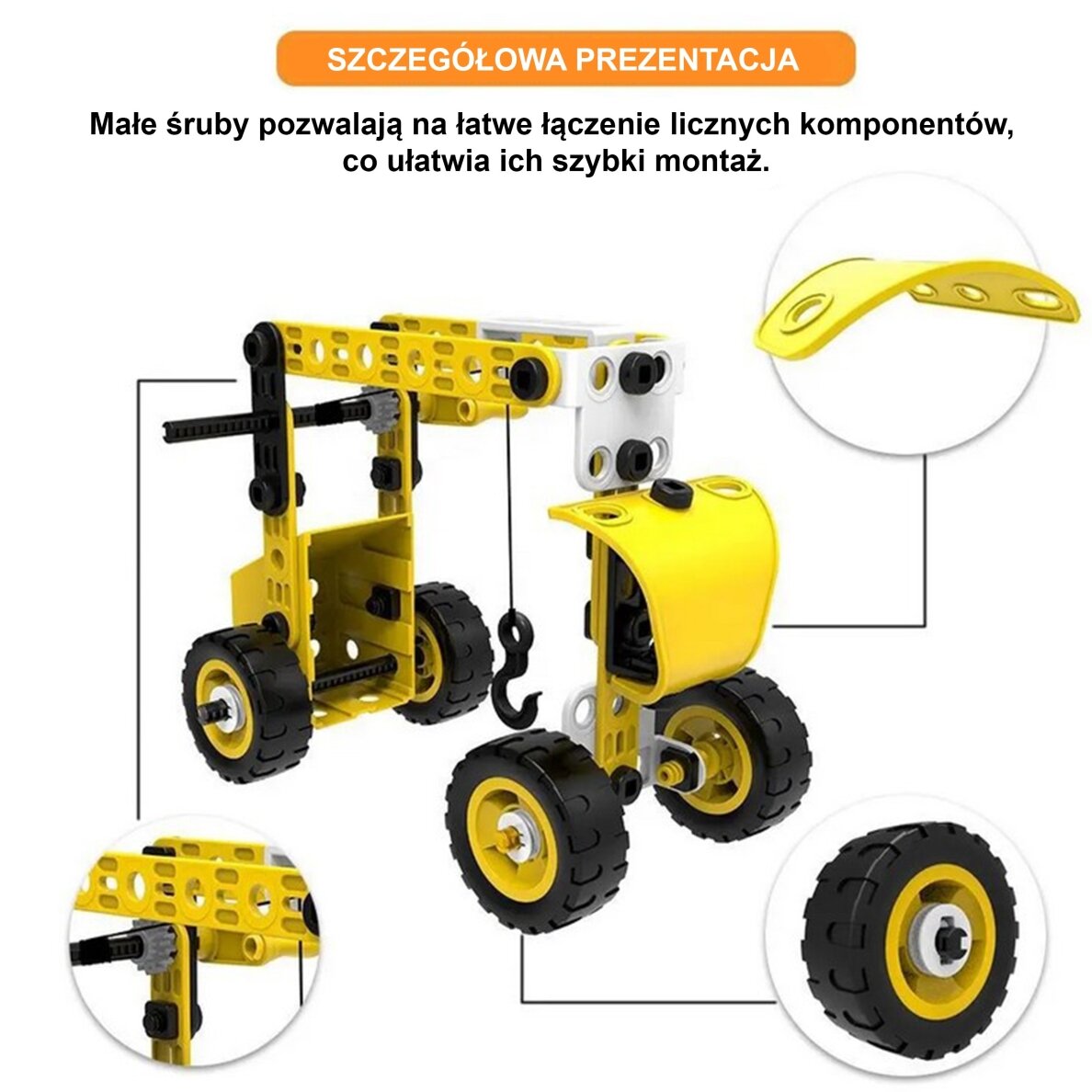 WOOPIE Transporto priemonės 8-in-1 konstruktorius STEAM kaladėlės 12