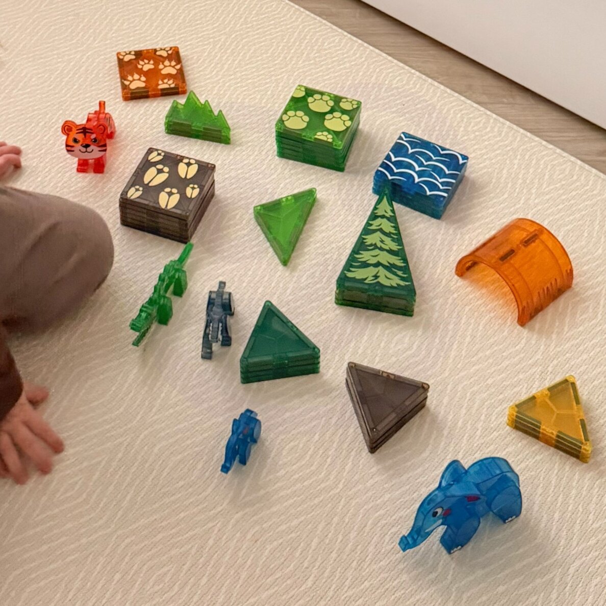 WOOPIE magnetiniai konstrukciniai blokeliai 3D edukacinis rinkinys Džiunglių gyvūnai 45 vnt. 6 WOOPIE magnetiniai konstrukciniai blokeliai 3D edukacinis rinkinys Džiunglių gyvūnai 45 vnt. 6