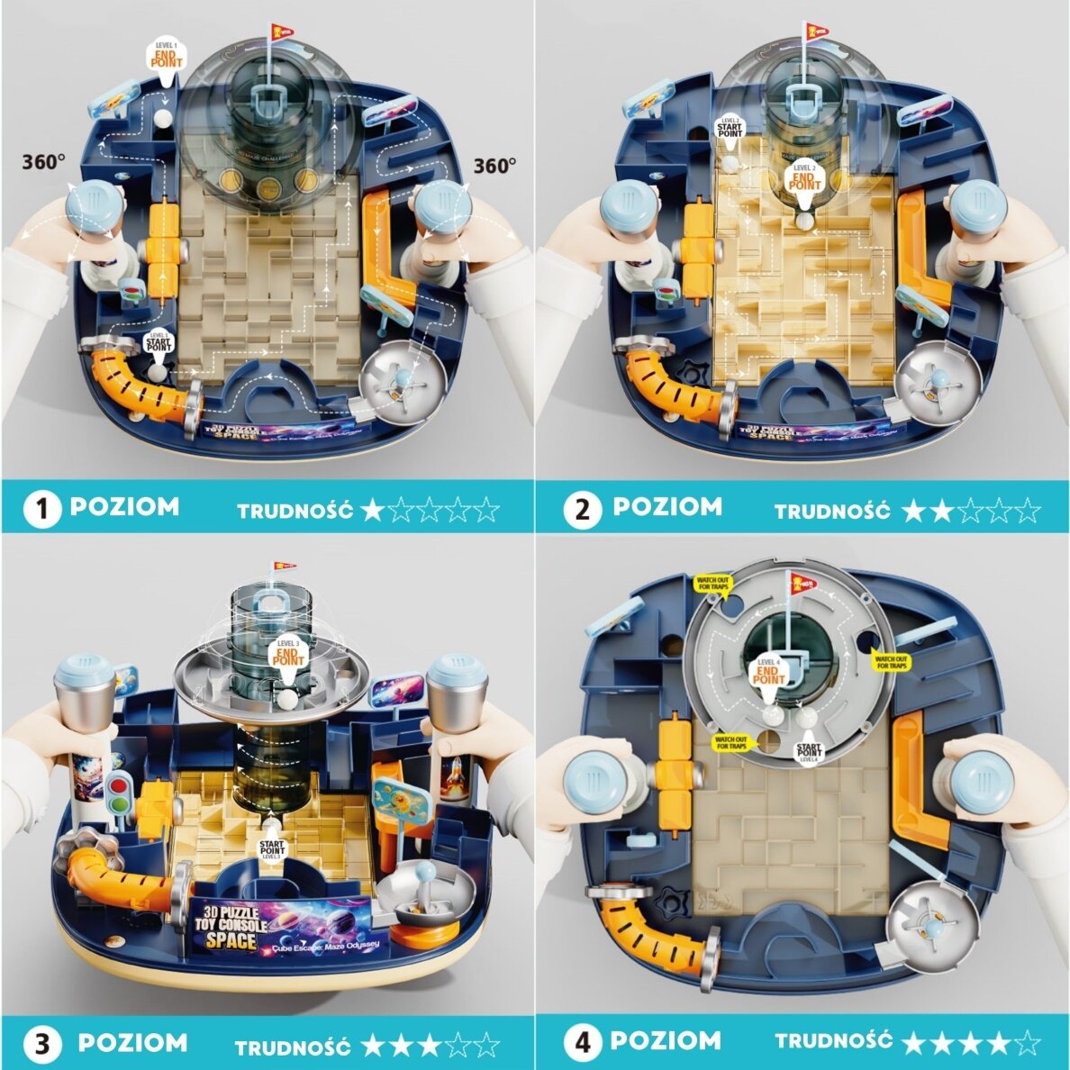 WOOPIE Space Maze 3D arkadinis žaidimas – konsolė 3