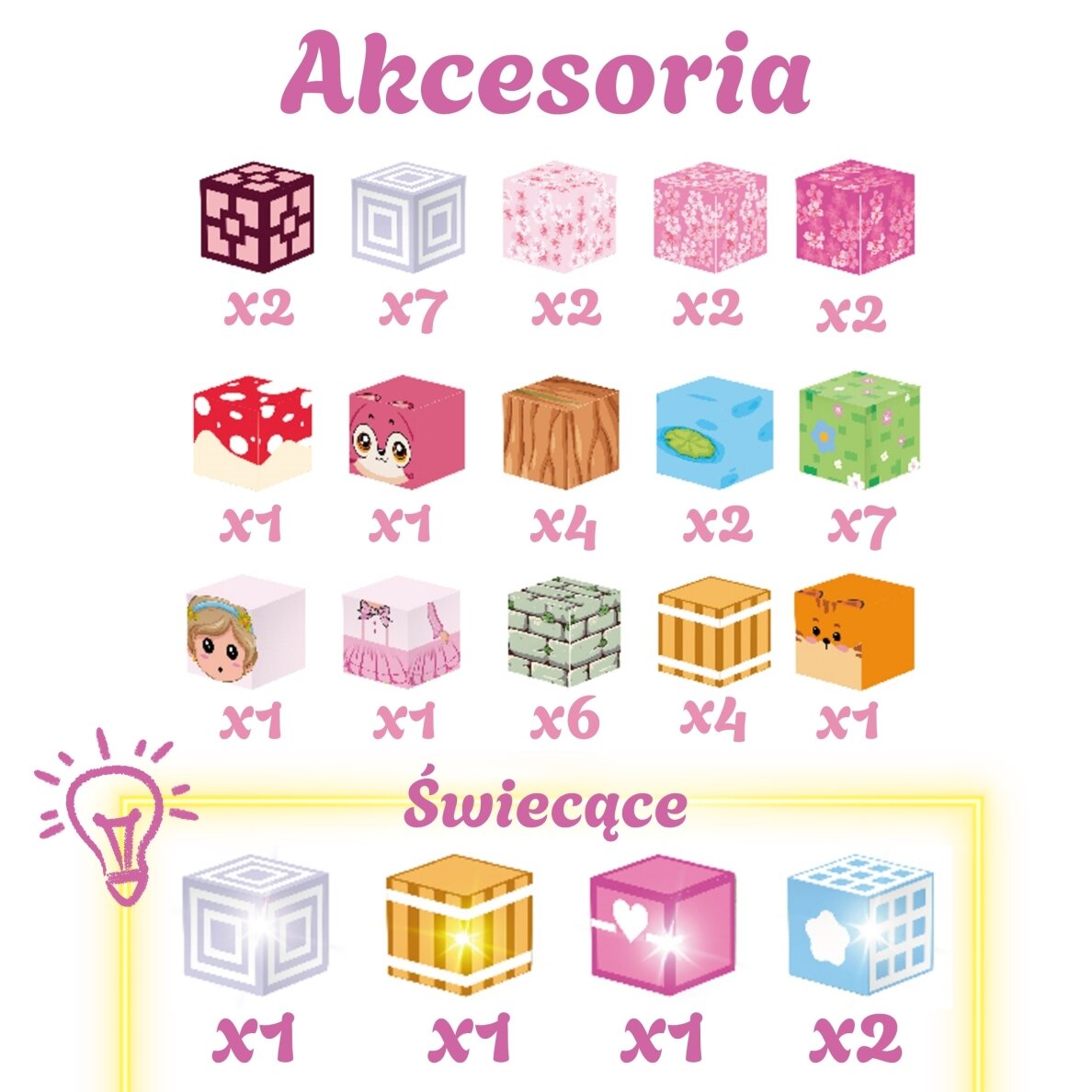 Woopie magnetiniai kubai 48 vnt. Montessori edukacinis 3D galvosūkis 5