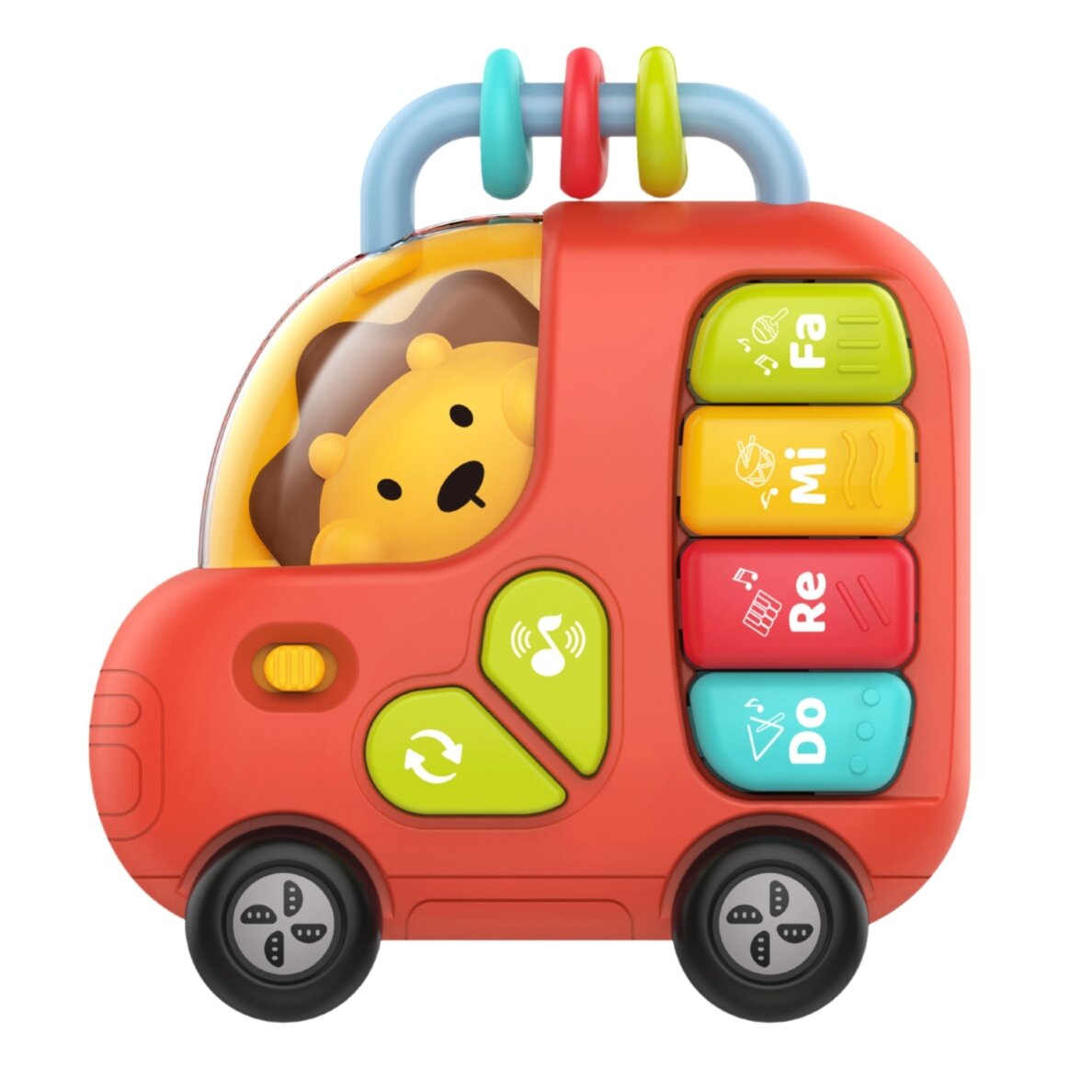 WOOPIE BABY interaktyvus pianinas autobusas su liūtu, muzikiniai vargonų garsai, šviesos 18m 3