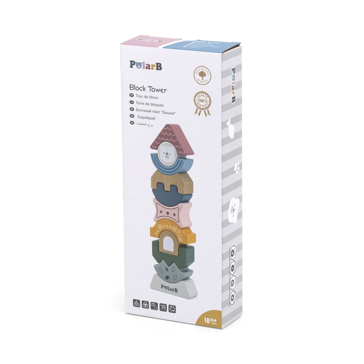 VIGA PolarB medinė balansavimo bokšto dėlionė 11 VIGA PolarB medinė balansavimo bokšto dėlionė 11