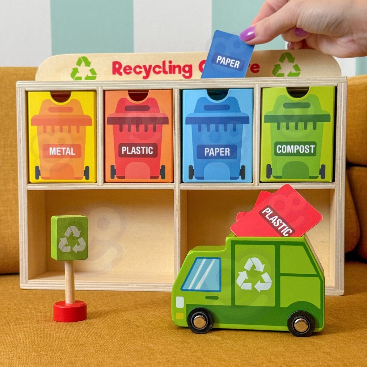 TOOKY TOY Medinis perdirbimo centras – edukacinis rūšiavimo žaislas 5
