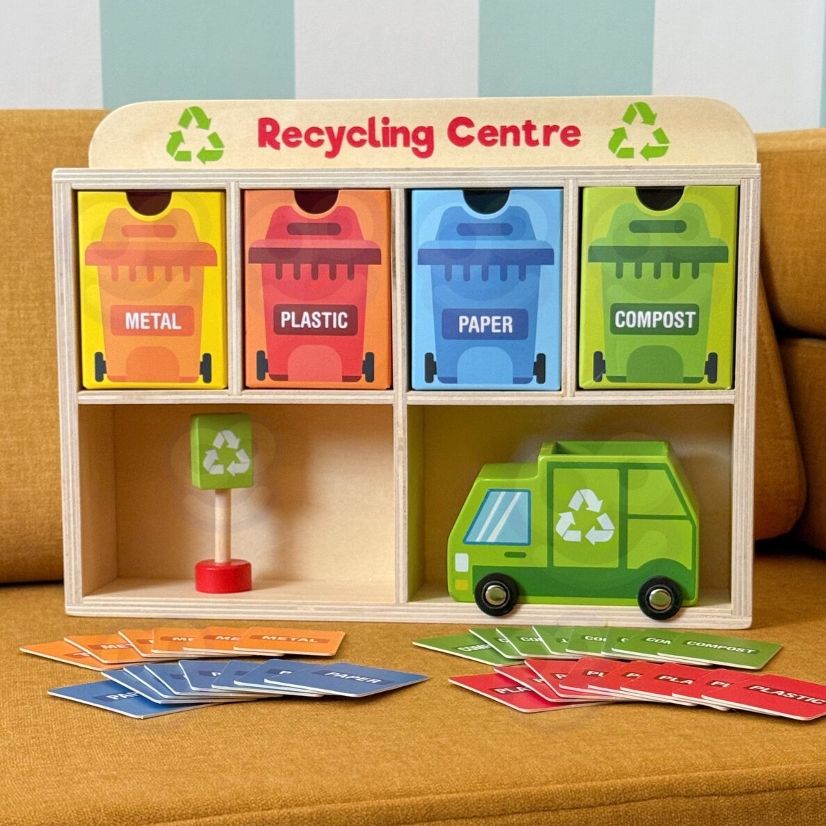 TOOKY TOY Medinis perdirbimo centras – edukacinis rūšiavimo žaislas 6