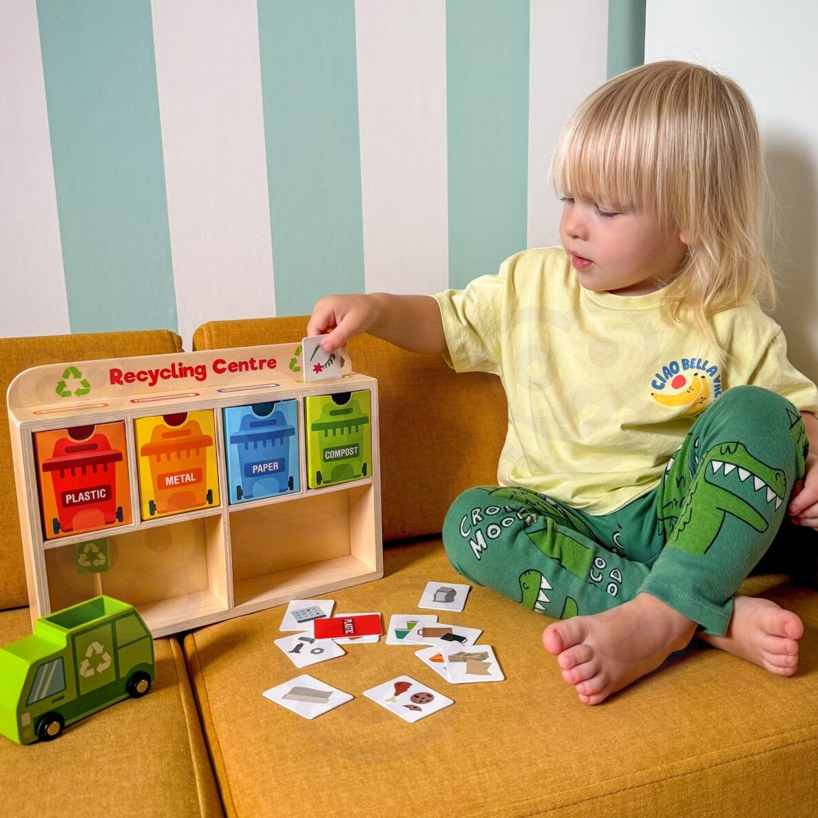 TOOKY TOY Medinis perdirbimo centras – edukacinis rūšiavimo žaislas 2 TOOKY TOY Medinis perdirbimo centras – edukacinis rūšiavimo žaislas 2