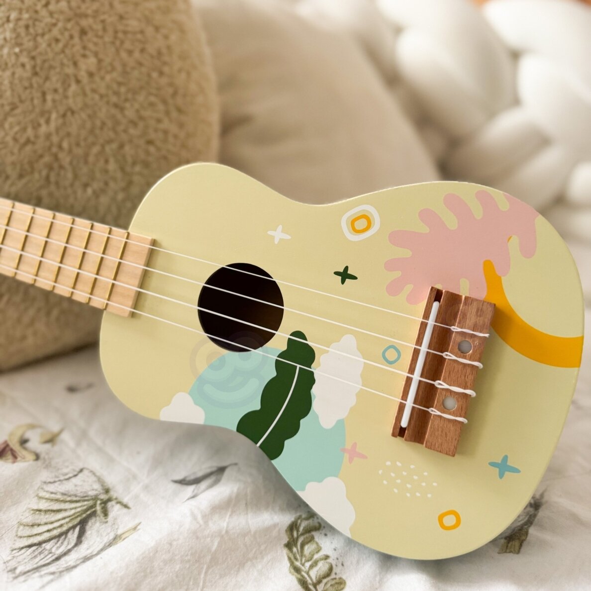 CLASSIC WORLD medinė ukulelė gitara vaikams mėlyna 4