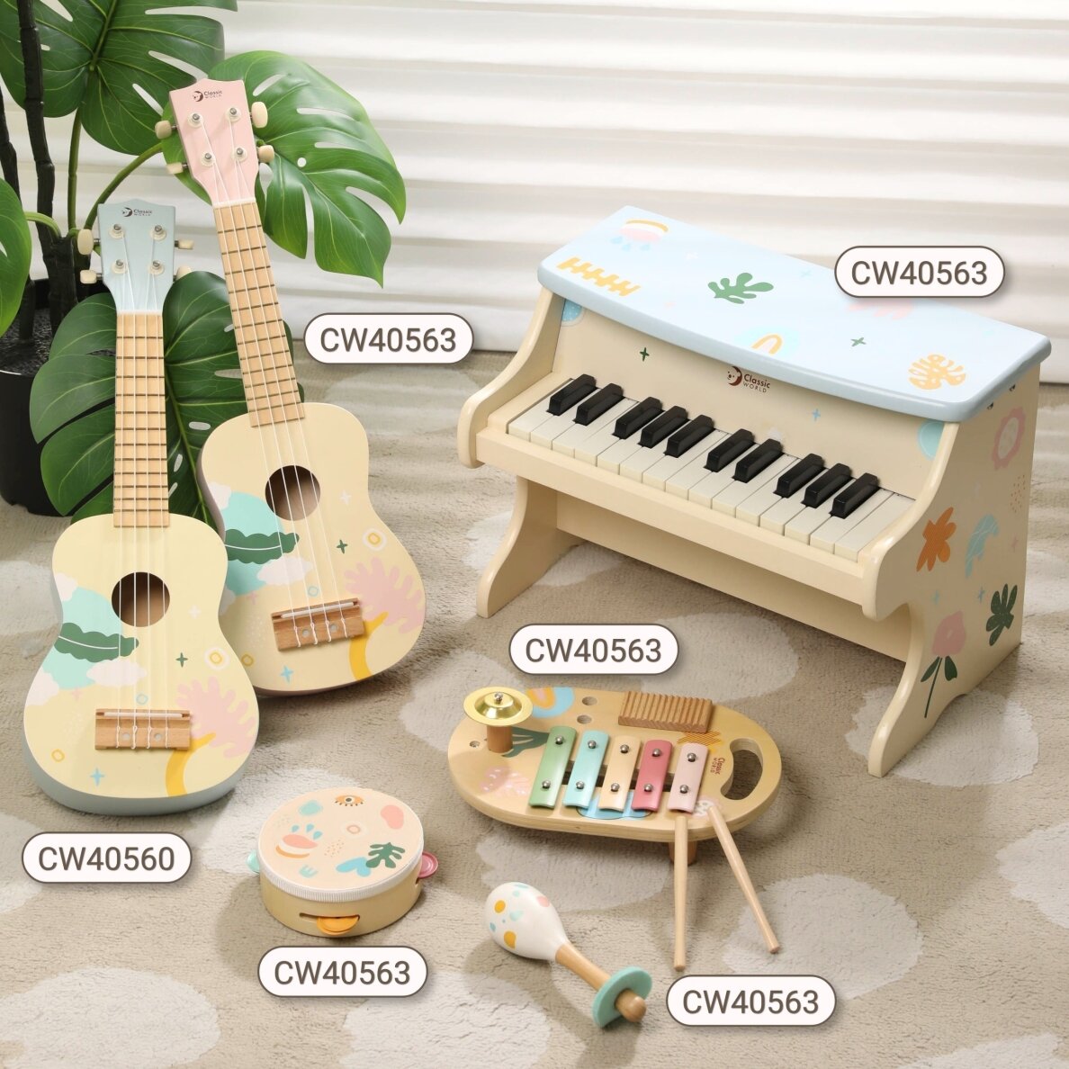 CLASSIC WORLD medinė ukulelė gitara vaikams mėlyna 9 CLASSIC WORLD medinė ukulelė gitara vaikams mėlyna 9
