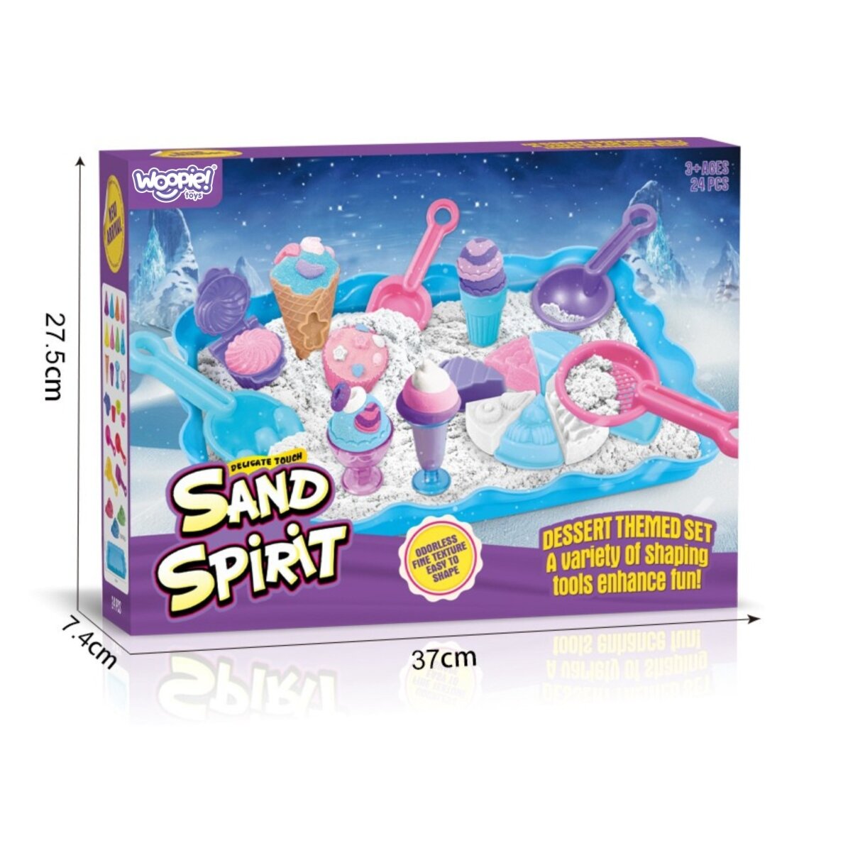 WOOPIE SAND FAIRY Kinetinio smėlio rinkinys Ledainė Desertai 24 vnt. 10 WOOPIE SAND FAIRY Kinetinio smėlio rinkinys Ledainė Desertai 24 vnt. 10