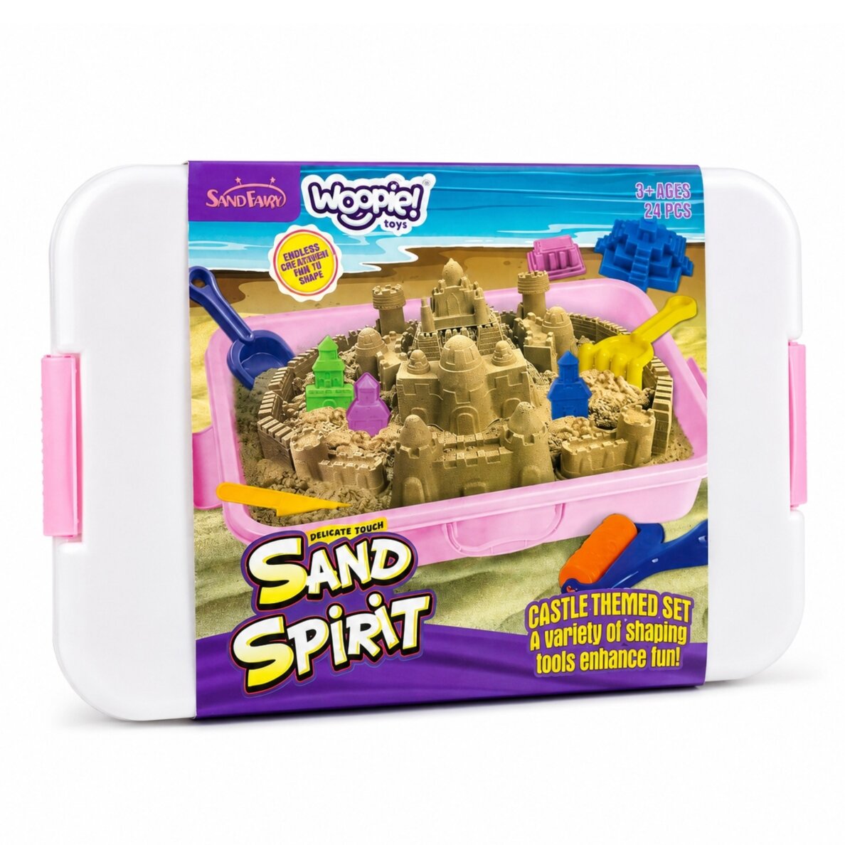 WOOPIE Kinetinio smėlio „Magic Castle“ rinkinys 22 vnt. lagamine 11