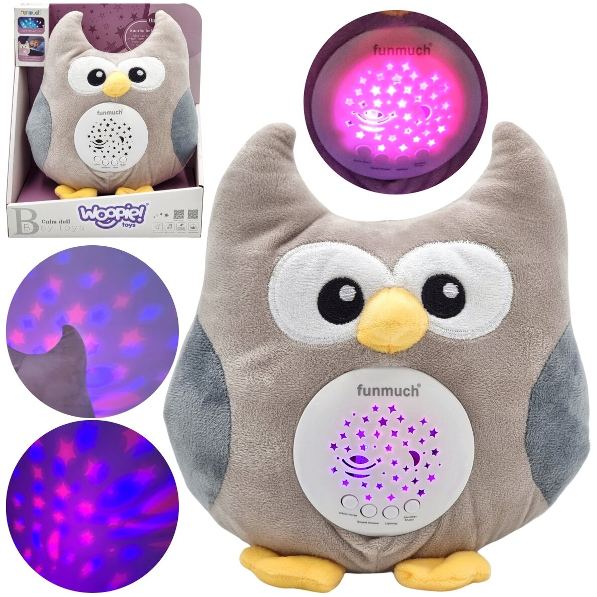 WOOPIE BABY 2-in-1 Pelėdos projektorius – 10 lopšinių WOOPIE BABY 2-in-1 Pelėdos projektorius – 10 lopšinių