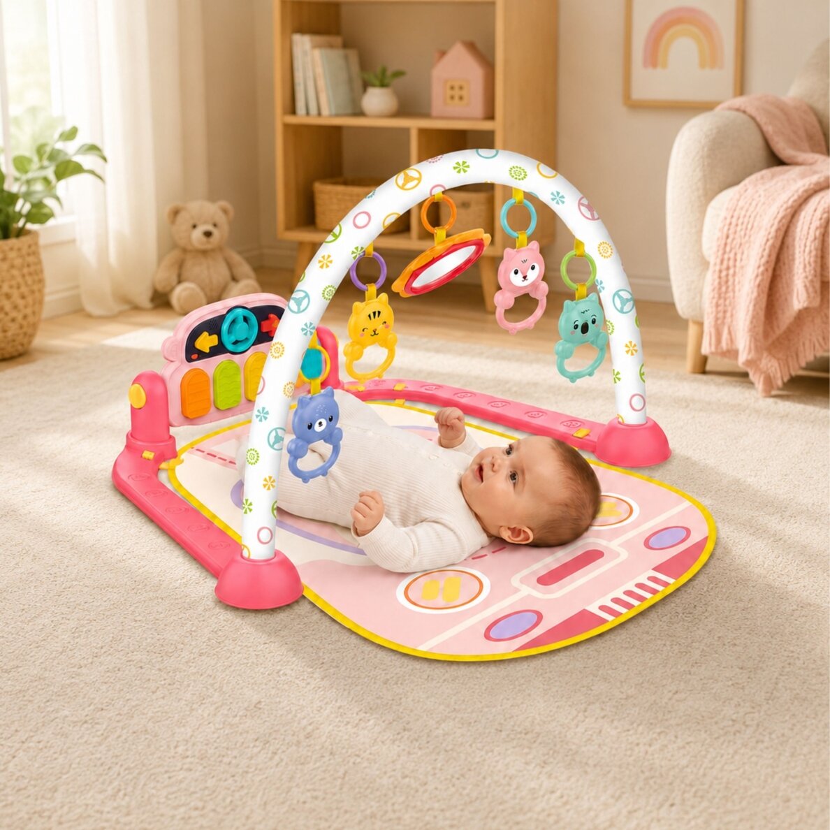 WOOPIE BABY Interaktyvus pianino žaidimų kilimėlis kūdikiams 3 in 1 1