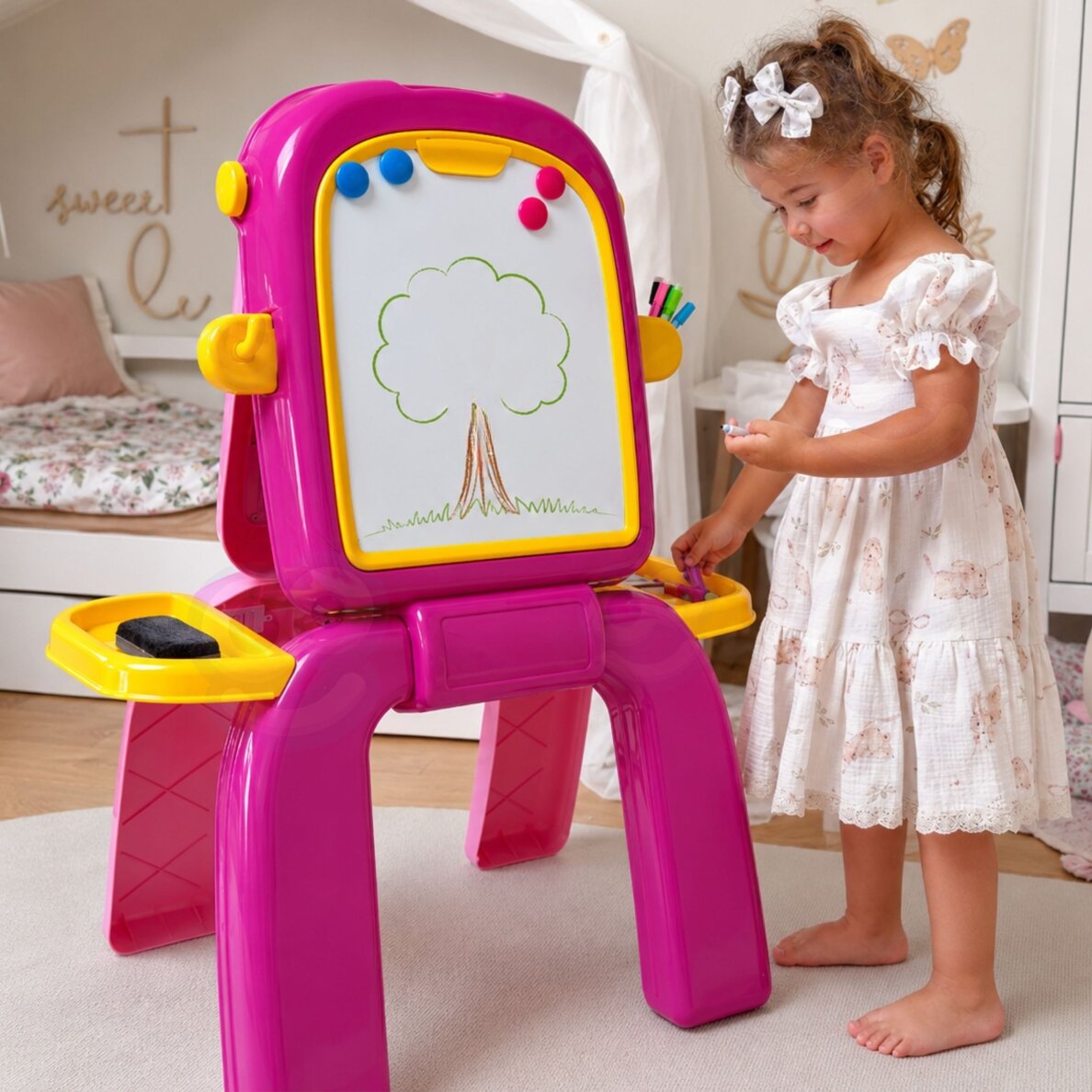 WOOPIE 2-in-1 dvipusė piešimo lenta 2