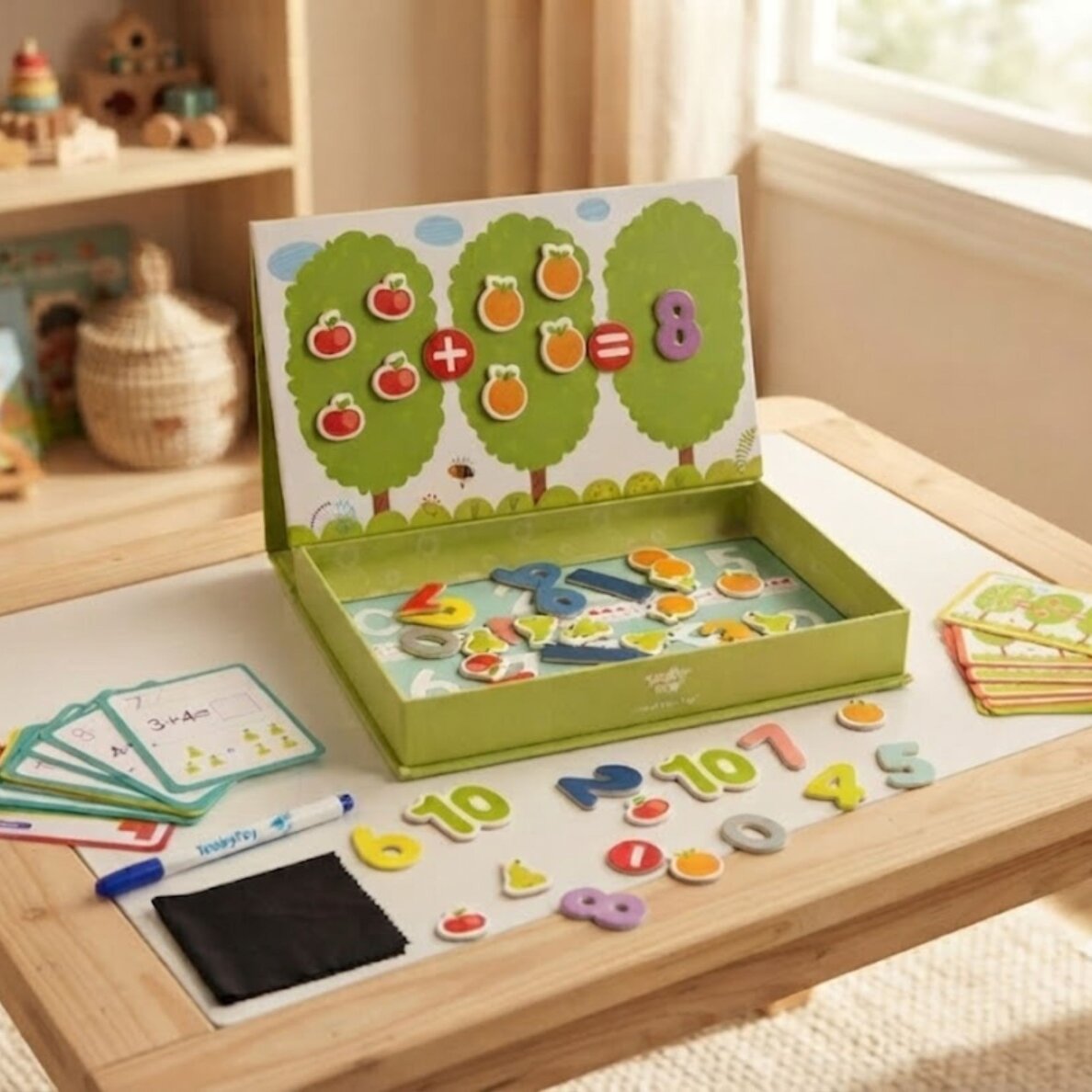 TOOKY TOY medinis magnetinis Montessori dėlionės žaidimas vaikams 2