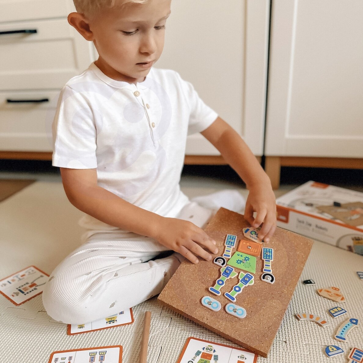 VIGA medinė vinukų mozaika 45 dalių Montessori 4