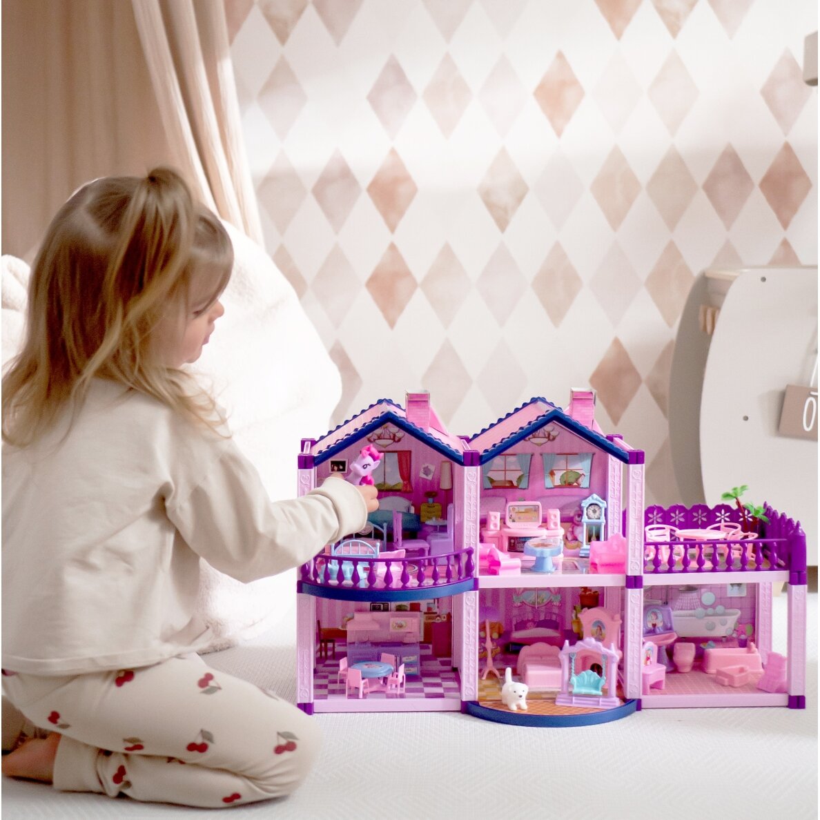 WOOPIE ponių lėlių namelis PONY FANTASY VILLA 120 vnt. 2