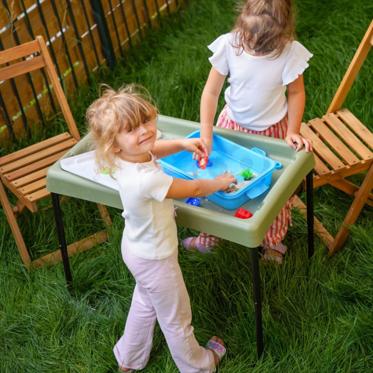 WOOPIE kinetinis smėlis „Magic for Water“ 18 dalių rinkinys su lagaminėliu 1