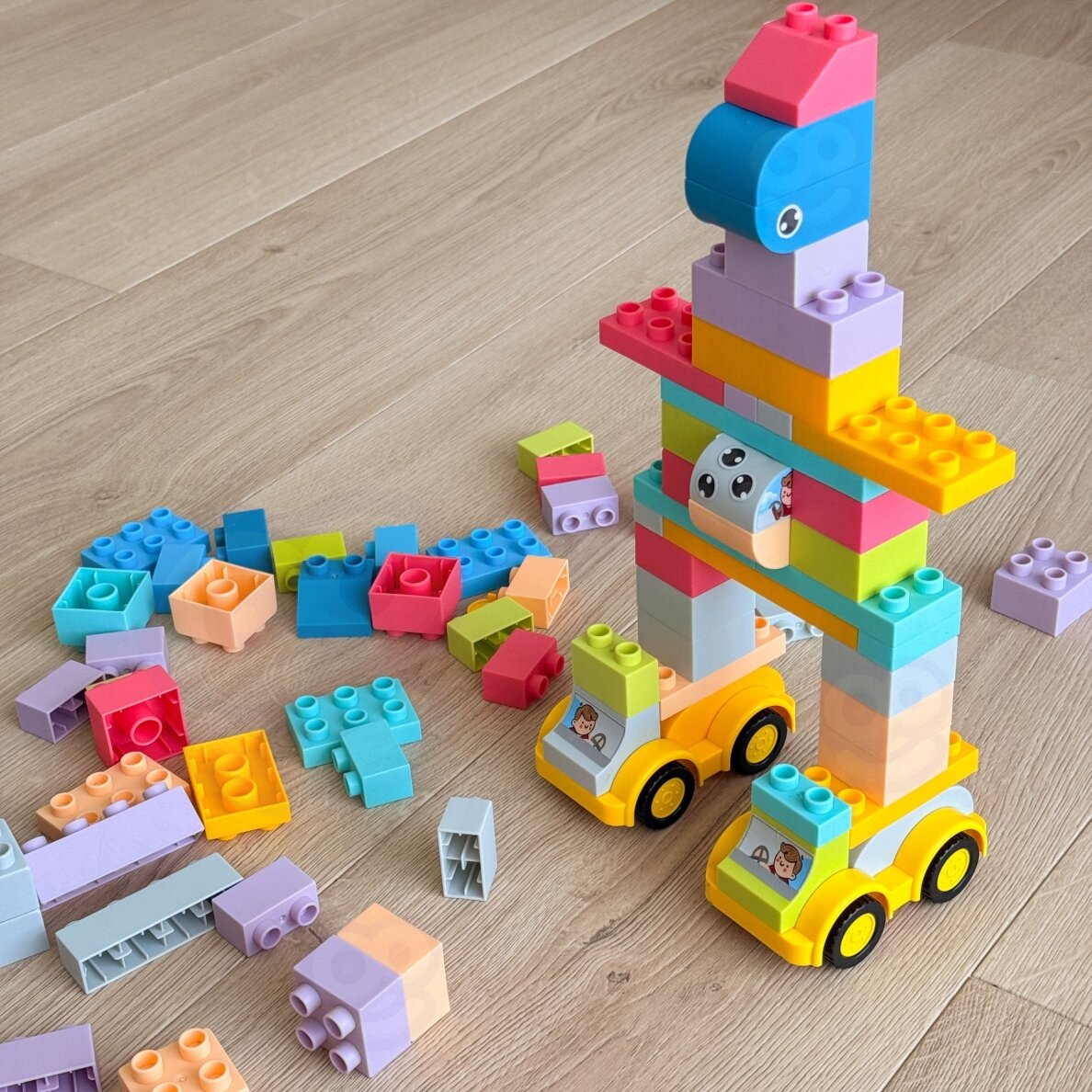 WOOPIE Minkšti statybiniai blokeliai Pasteliniai gyvūnai 86 vnt. 1