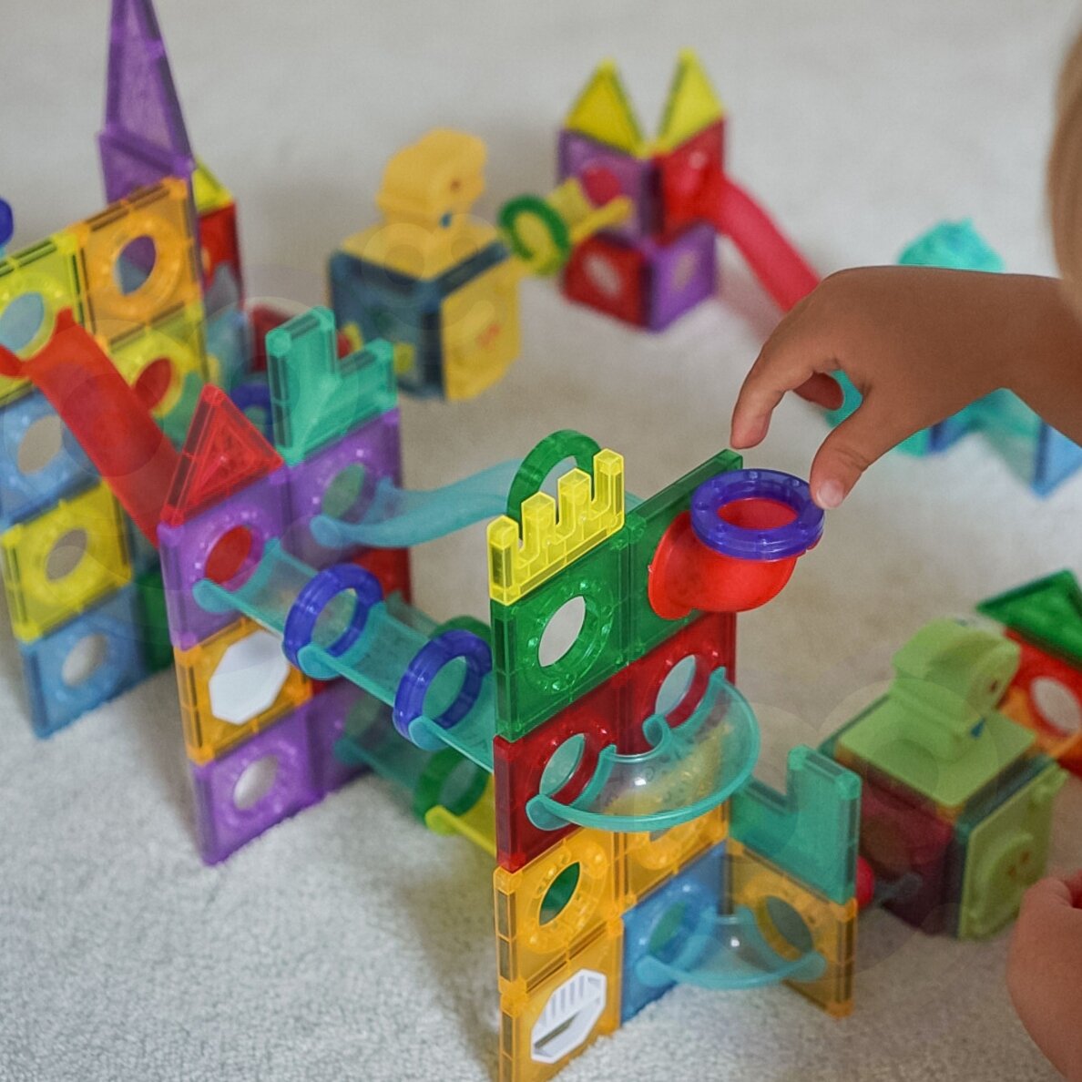 WOOPIE magnetiniai konstravimo blokeliai 3D edukacinis rinkinys kamuoliukų trasa 170 vnt. 5 WOOPIE magnetiniai konstravimo blokeliai 3D edukacinis rinkinys kamuoliukų trasa 170 vnt. 5
