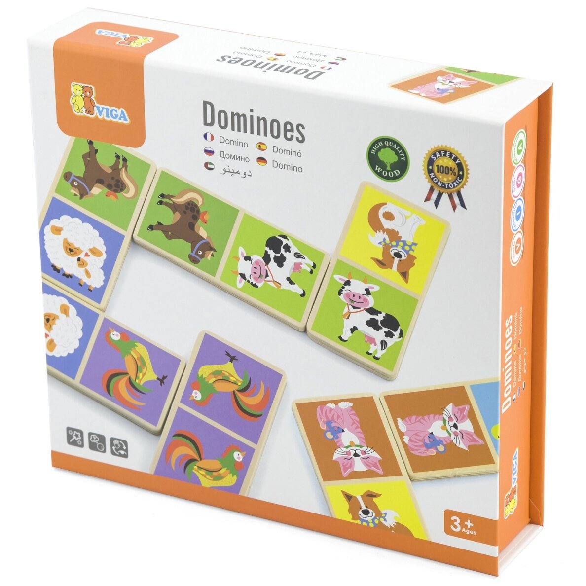 VIGA edukaciniai mediniai domino kaladėlių „Ūkis“ 28 vnt. Montessori 12 VIGA edukaciniai mediniai domino kaladėlių „Ūkis“ 28 vnt. Montessori 12