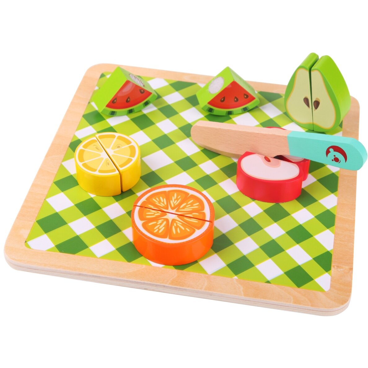 CLASSIC WORLD Montessori vaisių pjaustymo rinkinys su lipukais 20 vnt. 8